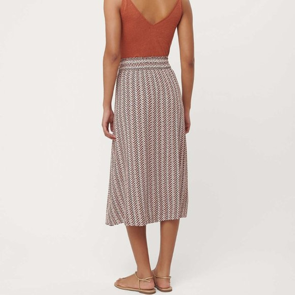 LOFT chevron Midi skirt